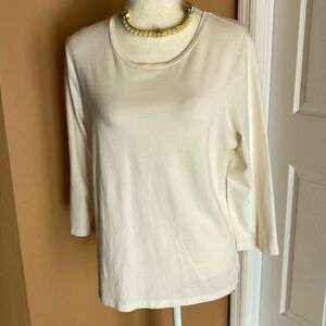 Chicos, three-quarter length sleeve top.